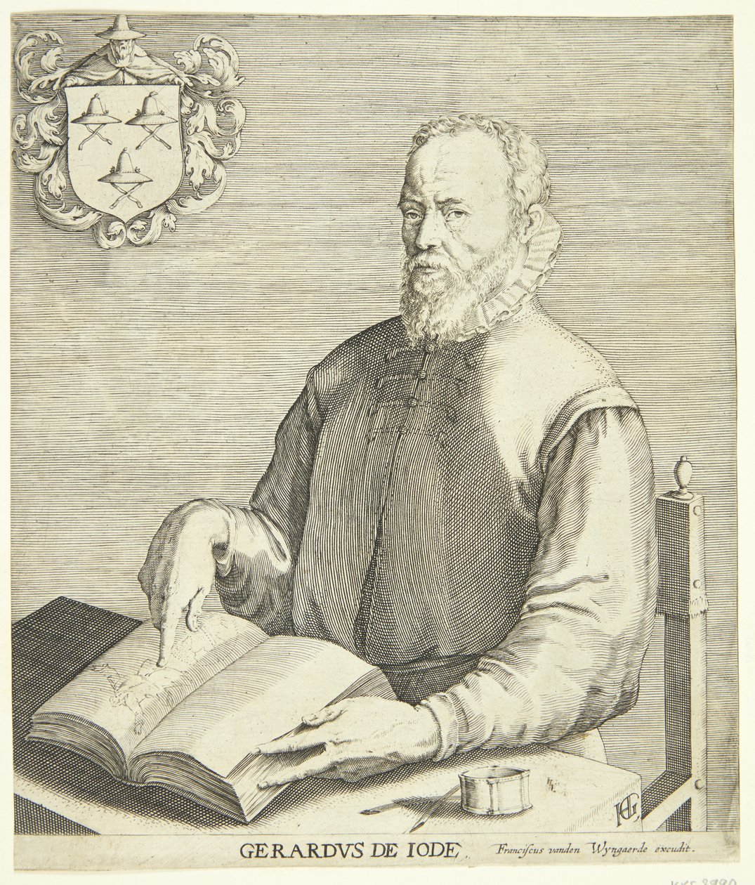 Porträtt av Gerard de Jode av Hendrick Goltzius