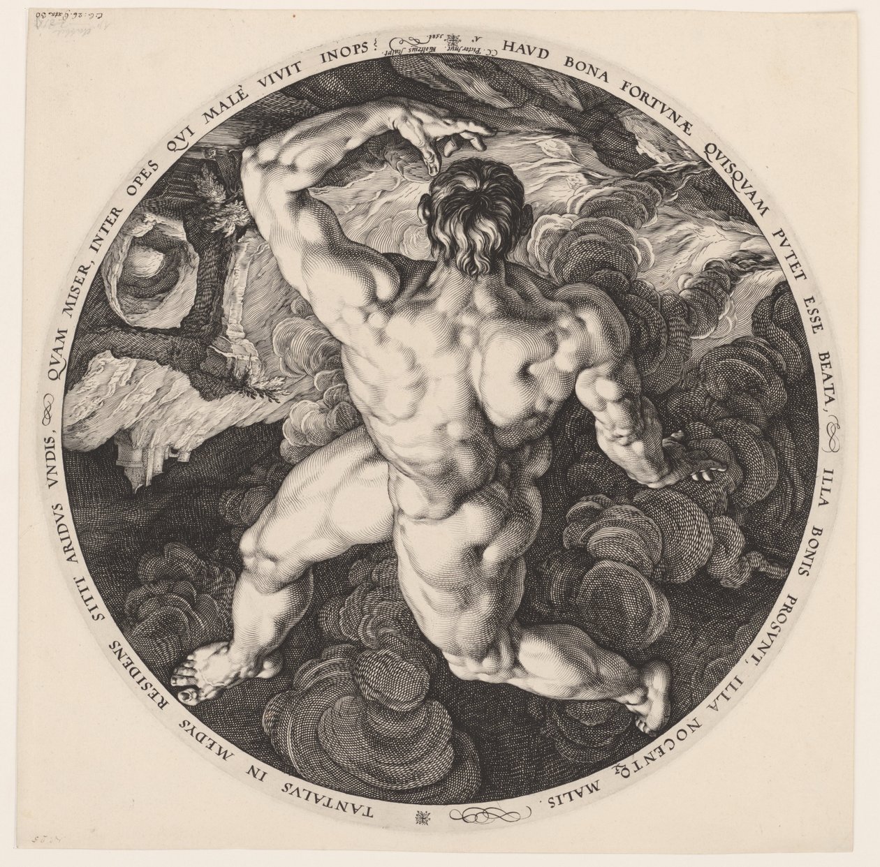 Tantalus De vier vallers (serietitel) av Hendrick Goltzius