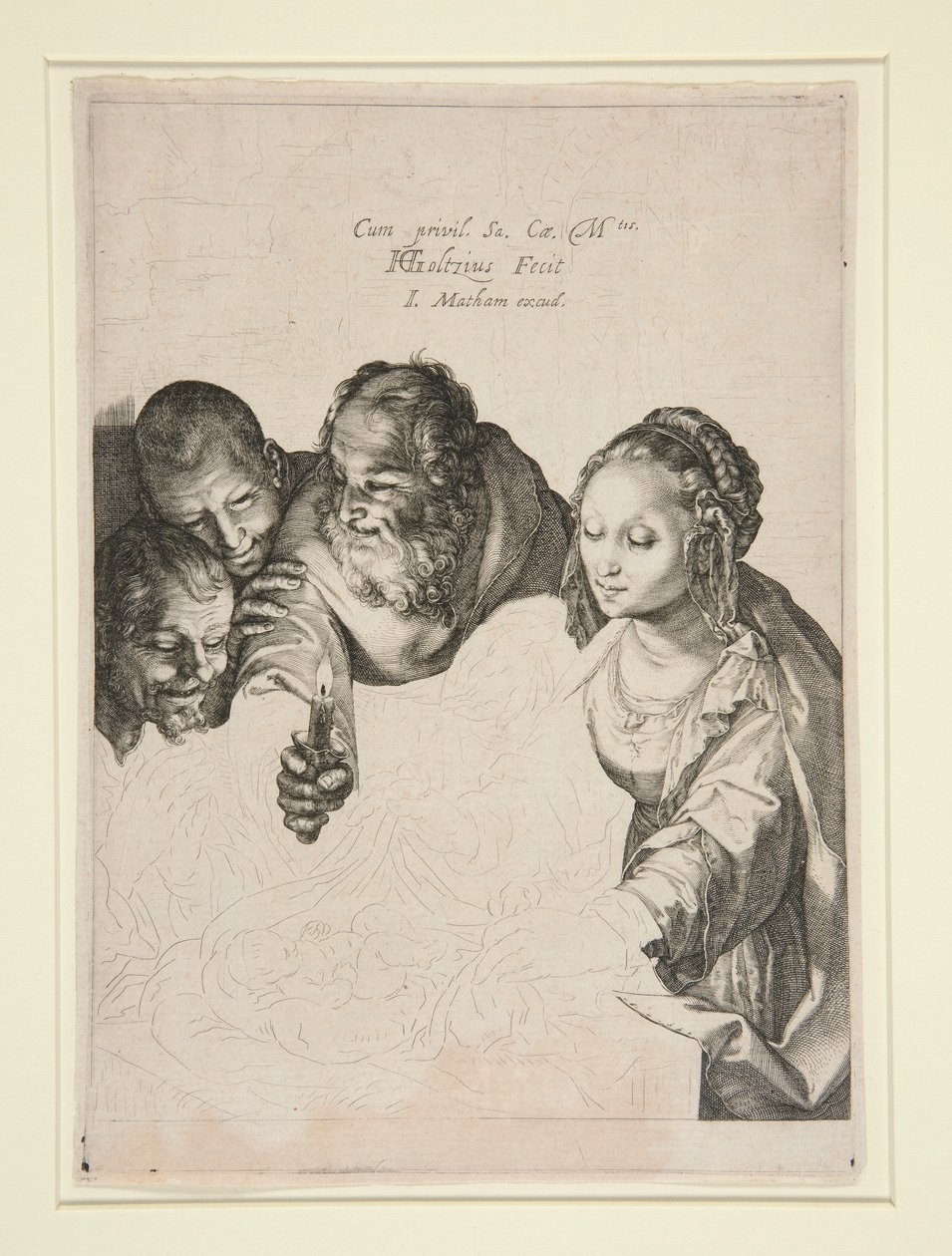 Tillbedjan av herdarna av Hendrick Goltzius