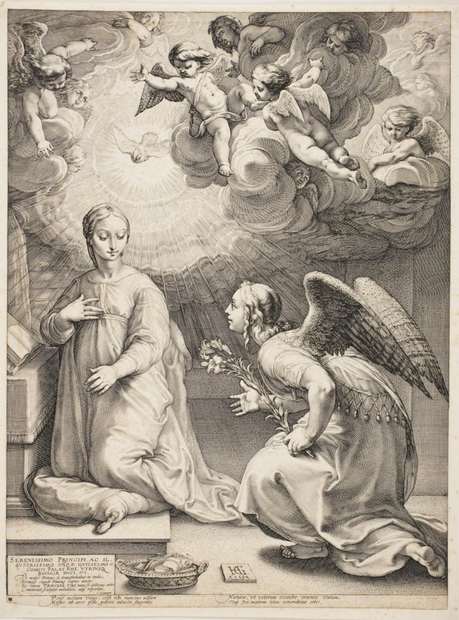 Bebådelsen av Hendrick Goltzius