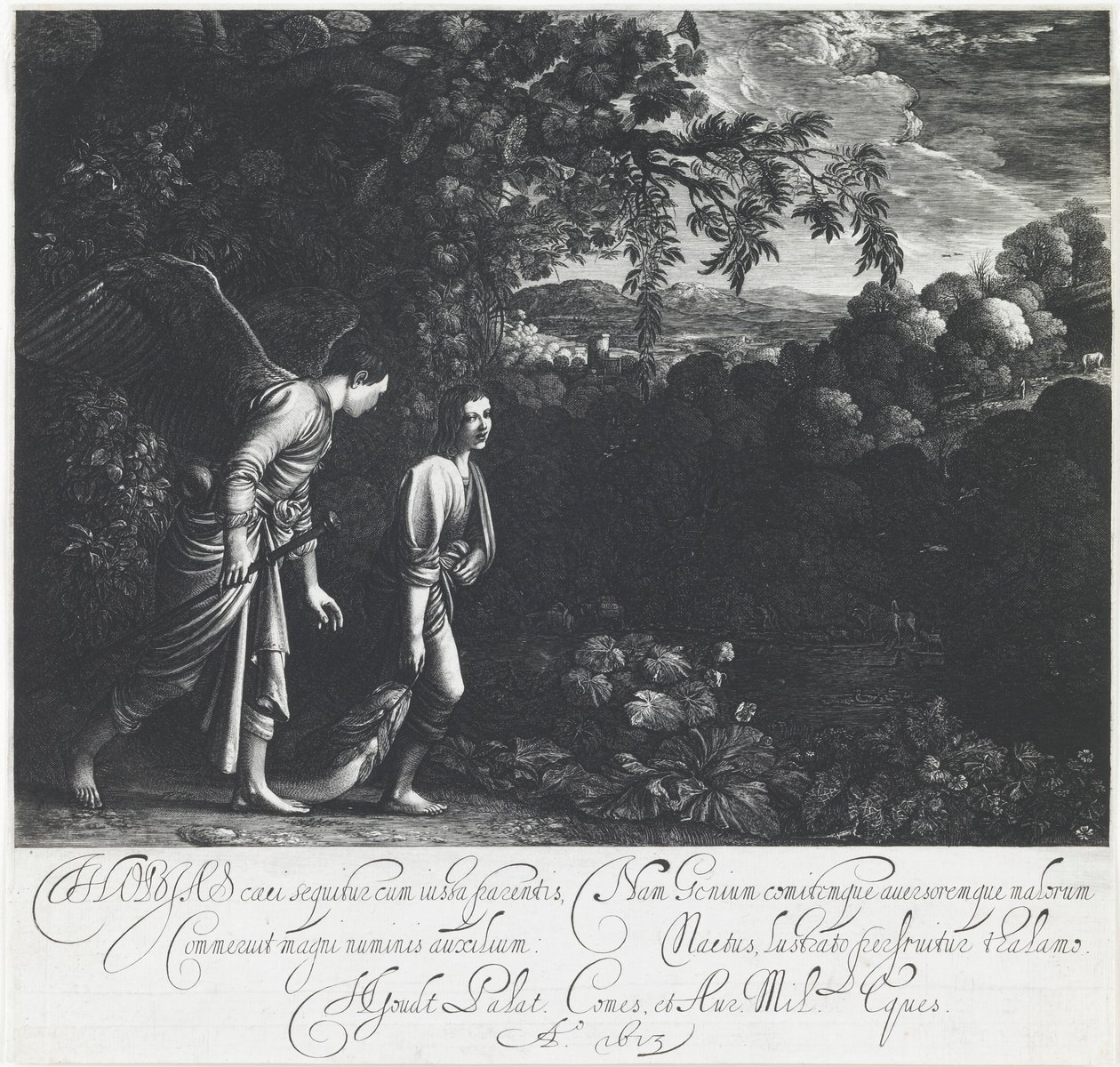 Tobias med ängeln av Hendrick Goudt