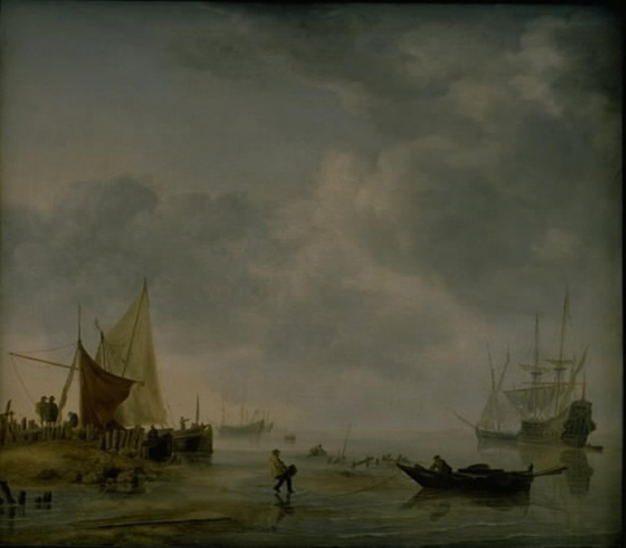 Vy över en holländsk väggård av Hendrick Jacobsz Dubbels