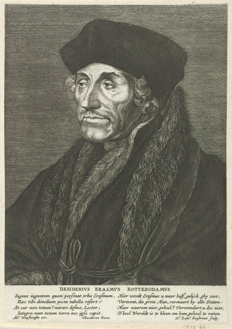 Porträtt av Aberforth Erasmus av Hendrick Lambertsz. Roghman