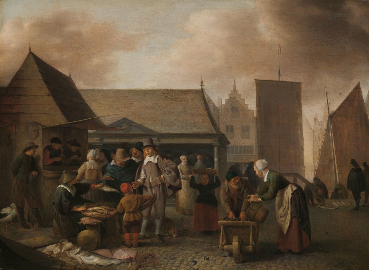 Fiskmarknad av Hendrick Martensz. Sorgh