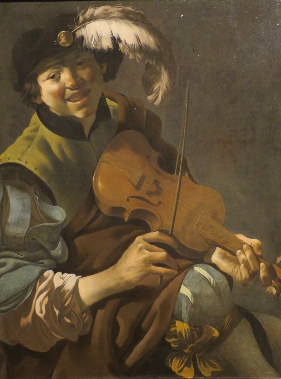 Holländska: Pojke Violinist En pojke Violinist av Hendrick ter Brugghen