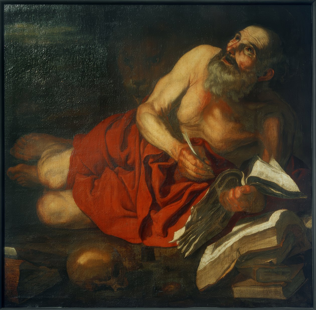 St Jerome skriver av Hendrick van Somer