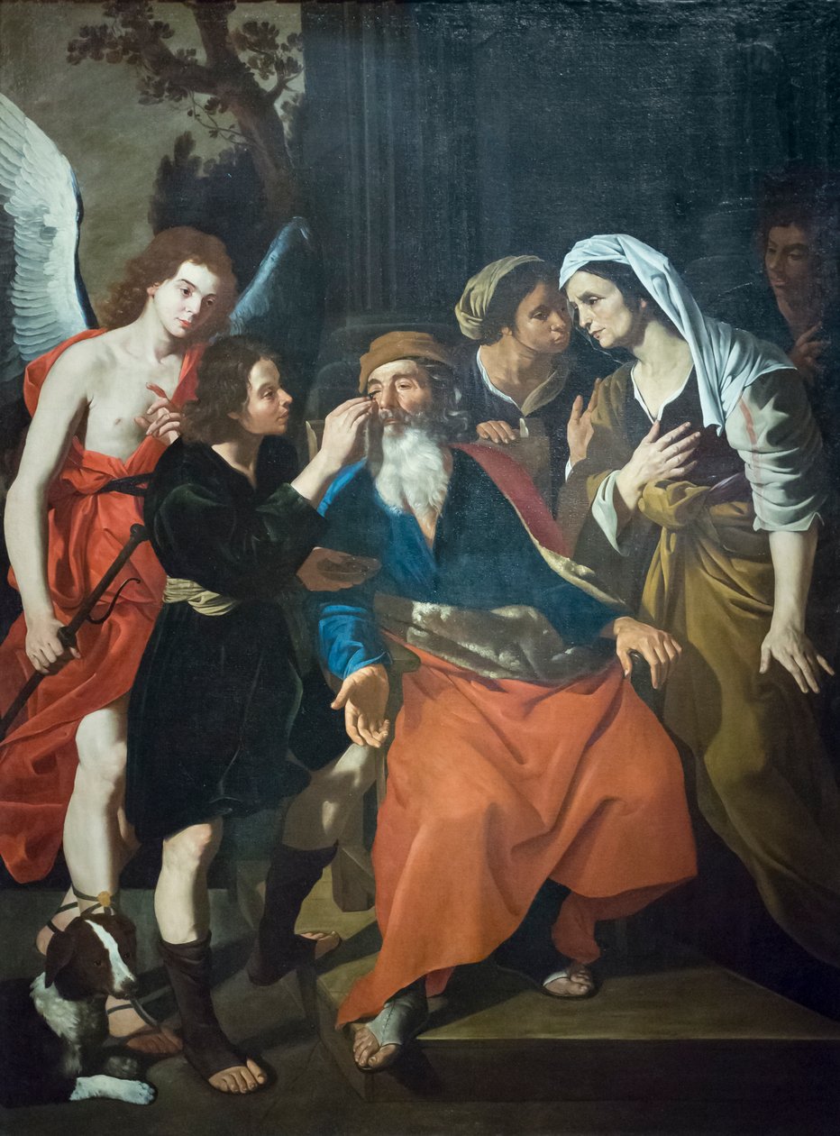Tobia återställer sin fars syn av Hendrick van Somer