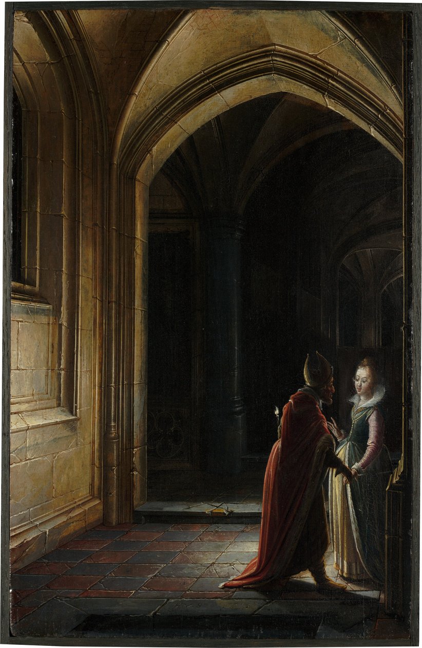 Ester och Mordokai av Hendrick van Steenwijk the Younger
