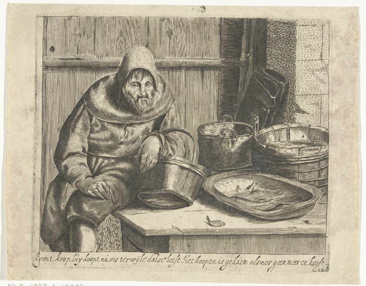 Visverkoper av Hendrik Bary