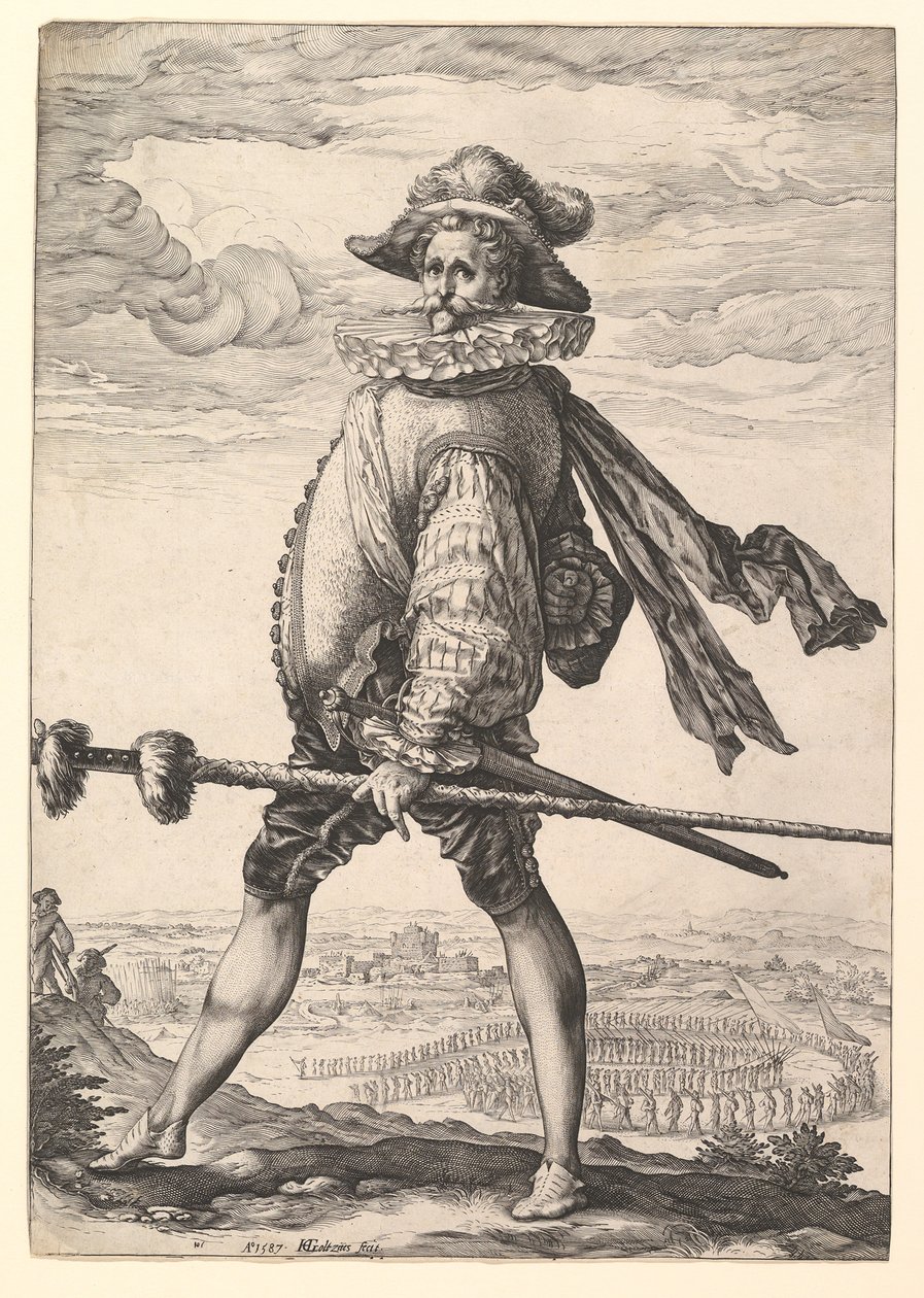 Kapten för infanteri, 1587. av Hendrik Goltzius
