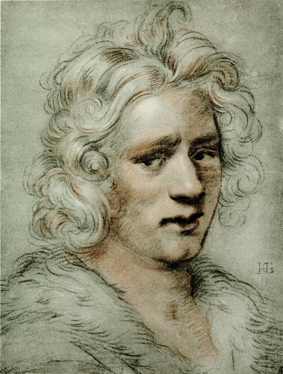 Huvudstudie av en ung man av Hendrik Goltzius