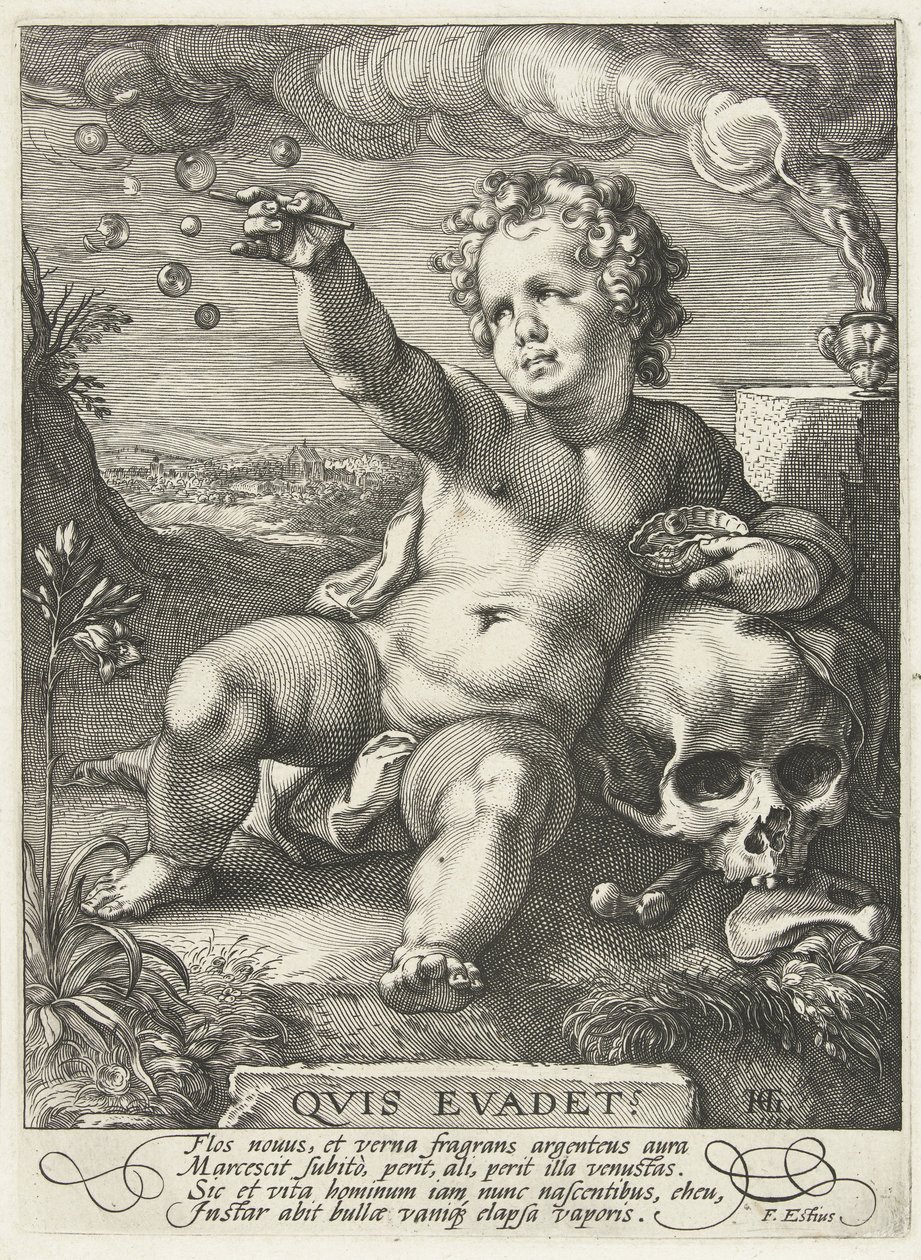 Homo Bulla, 1594 av Hendrik Goltzius