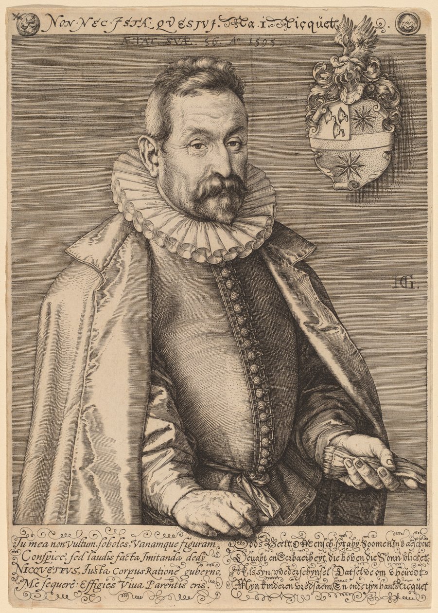 Jan Nicquet av Hendrik Goltzius