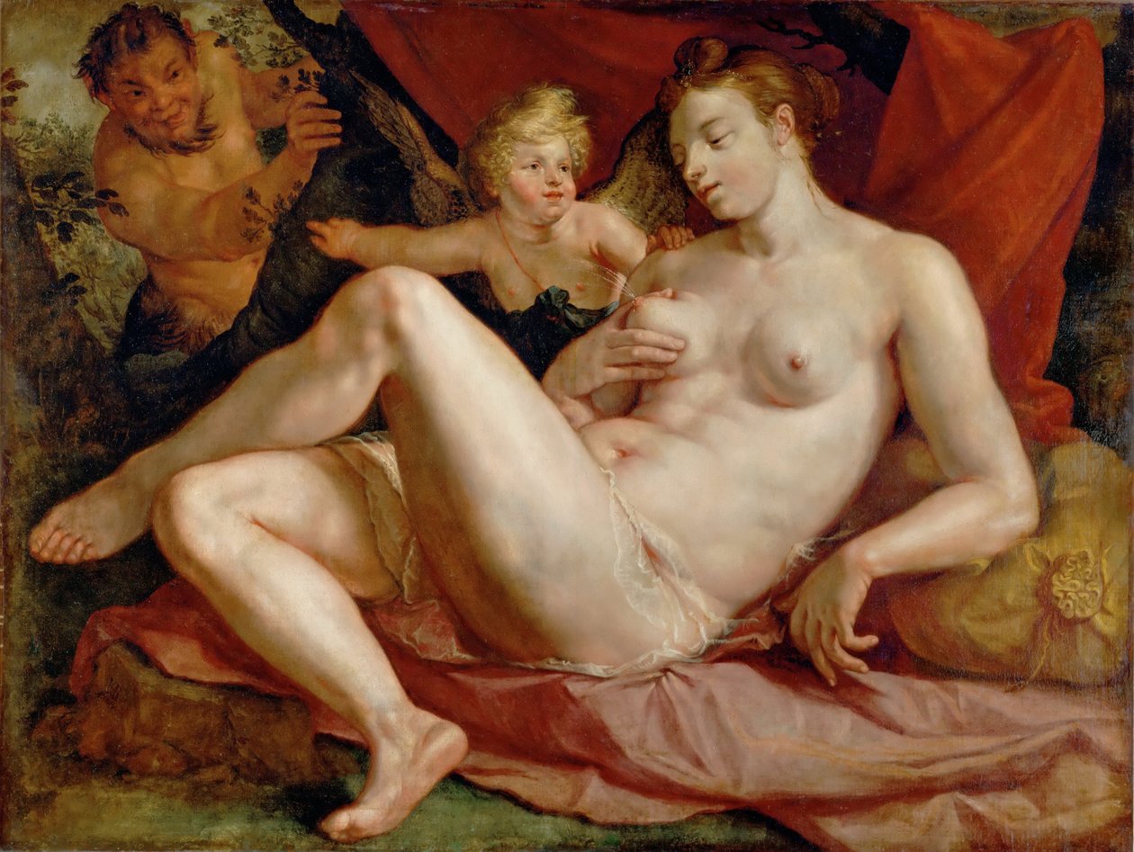 Jupiter och Antiope av Hendrik Goltzius
