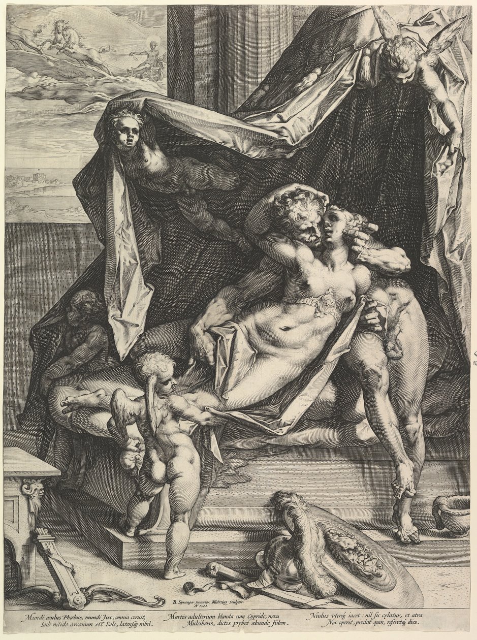 Mars och Venus, 1588. av Hendrik Goltzius