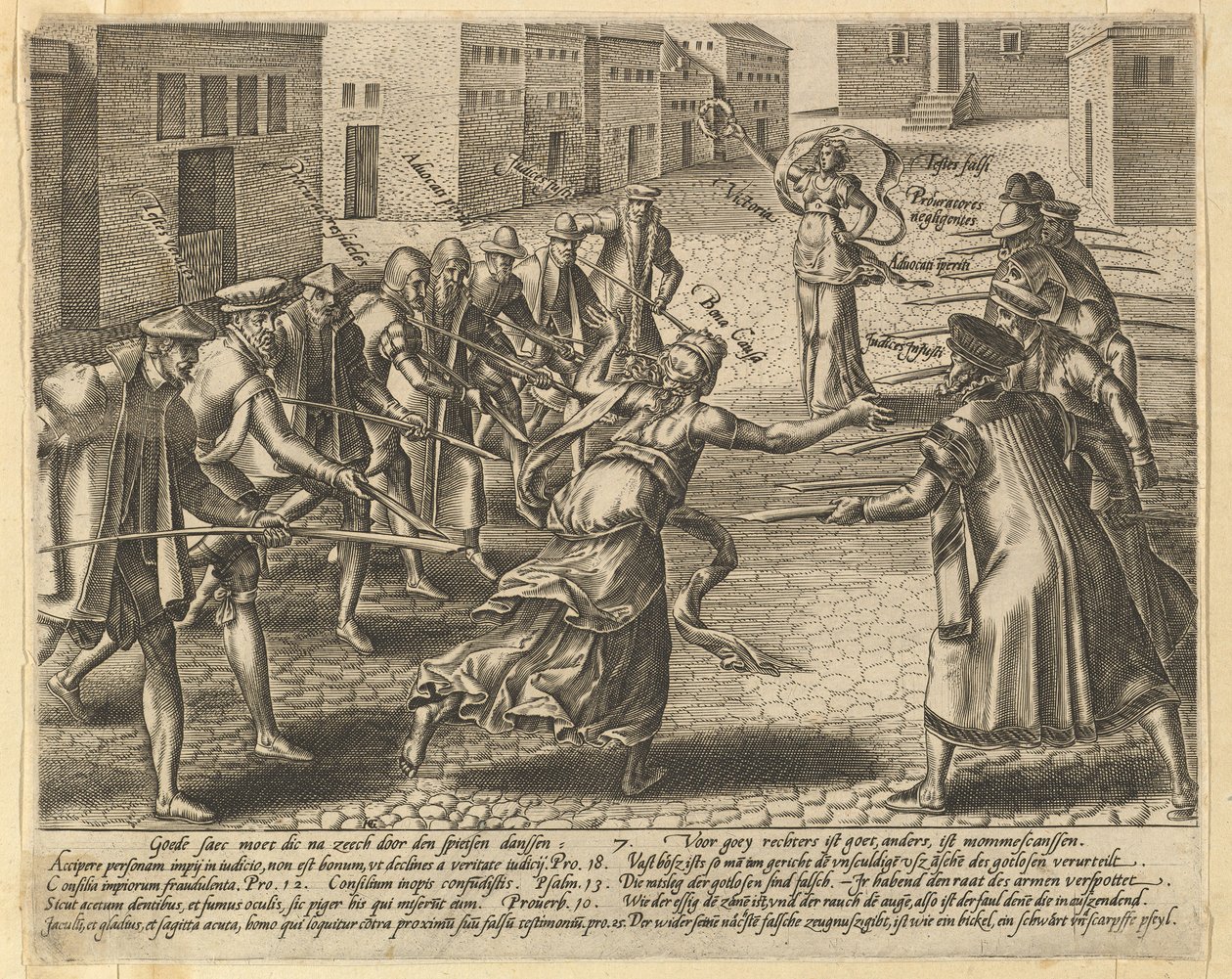 Lagens missbruk, tavla 7.n.d. av Hendrik Goltzius