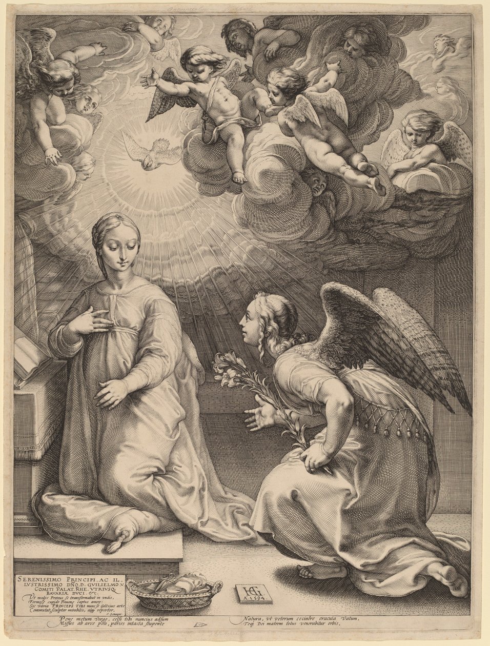 Bebådelsen av Hendrik Goltzius