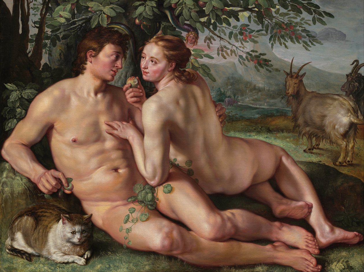 Människans fall av Hendrik Goltzius