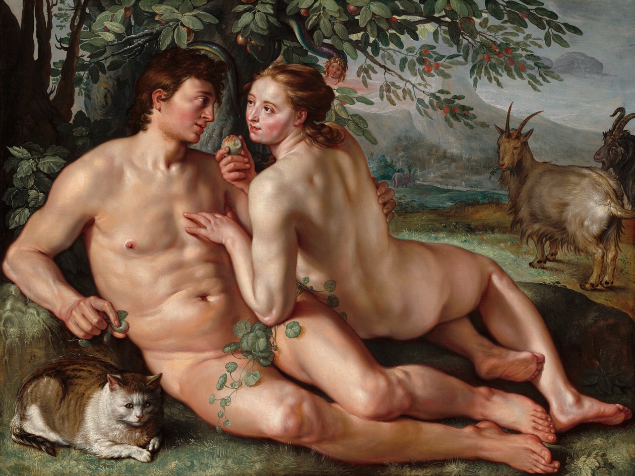 Människans fall av Hendrik Goltzius