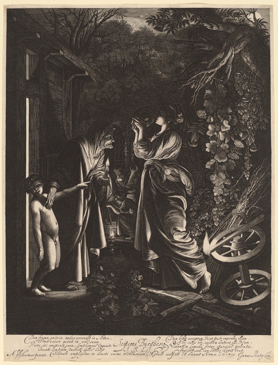 Hånandet av Ceres av Hendrik Goudt after Adam Elsheimer