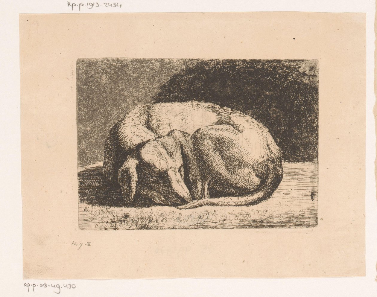 sovande hund av Hendrik Jozef Franciscus van der Poorten