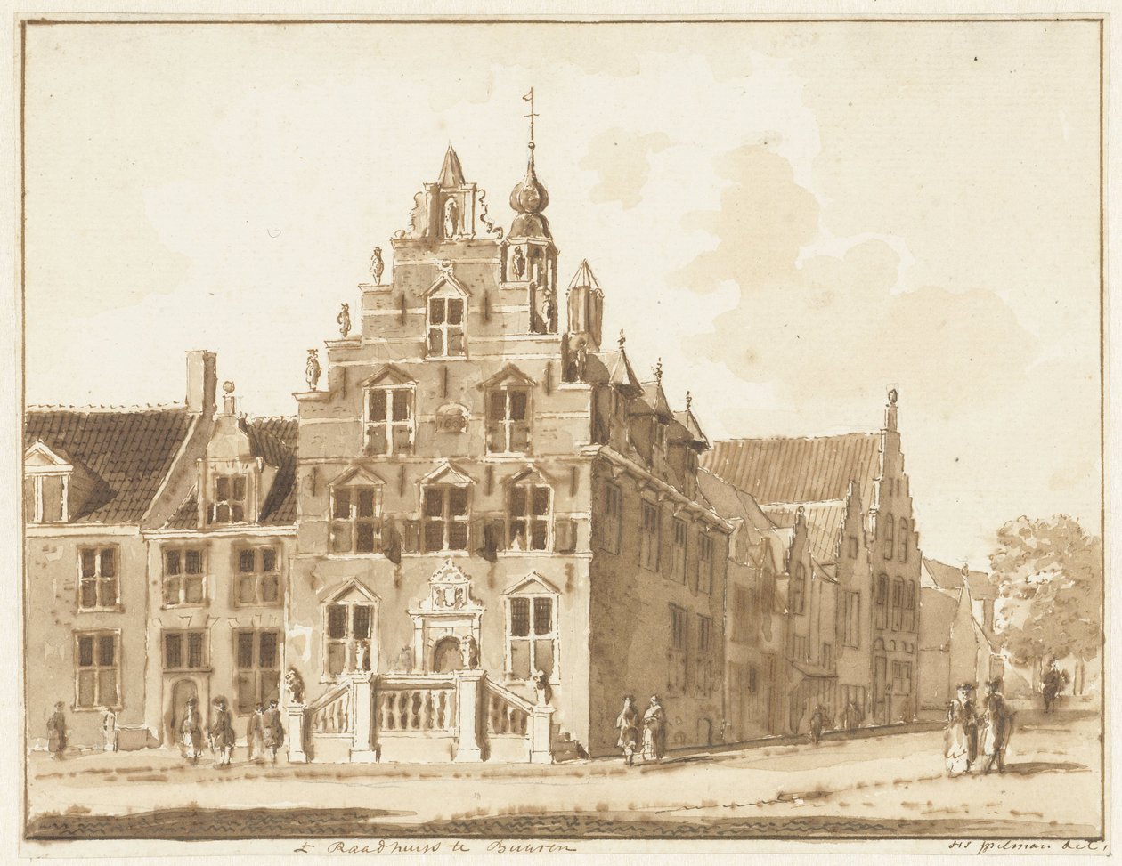 Stadshuset i Buren av Hendrik Spilman