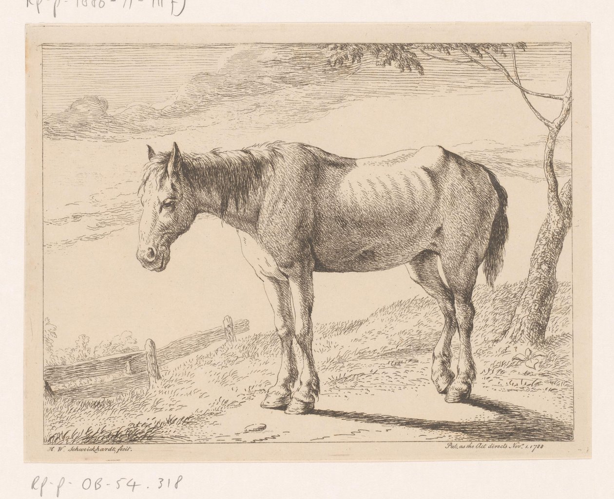 Häst Olika djur (serietitel) av Hendrik Willem Schweickhardt