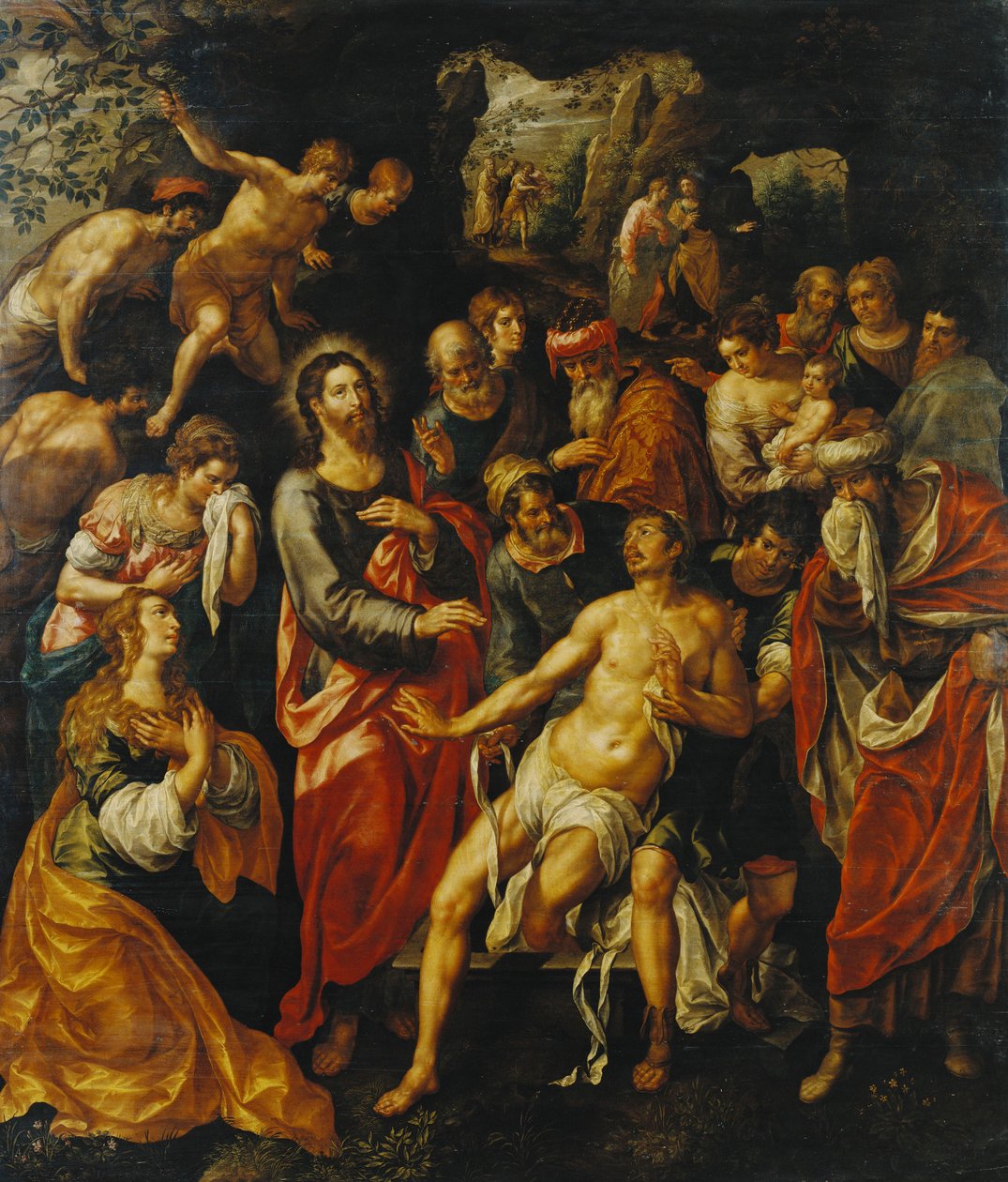 Lazarus uppståndelse, av Hendrick de Clerck