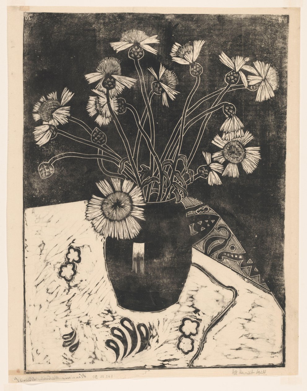 Blommor i en vas av Henk Henriët (signed by artist)