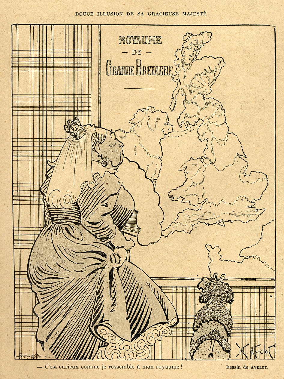 Karikatyr av drottning Victoria, från "Le Rire", 22 april 1899. av Henri Avelot