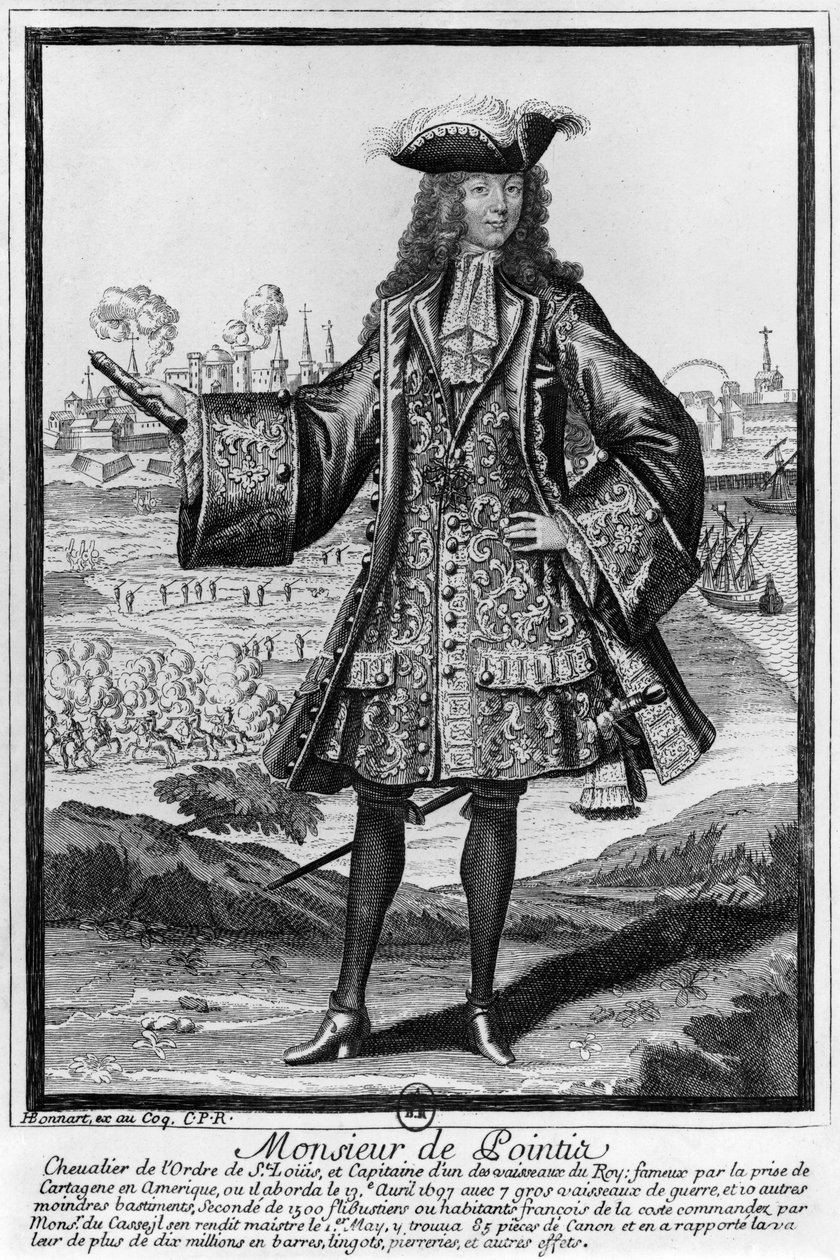 Jean Bernard Desjean (1645-1711) Baron de Pointis av Henri Bonnart