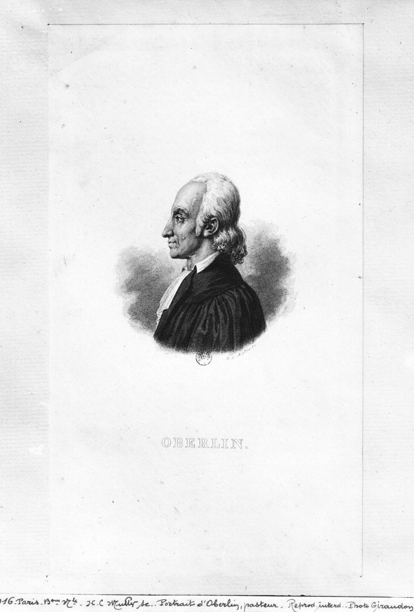Porträtt av Jean Frederic Oberlin (1740-1846) av Henri Charles Muller