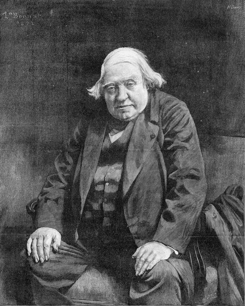graverat porträtt av Henri Dochy d Bonnat