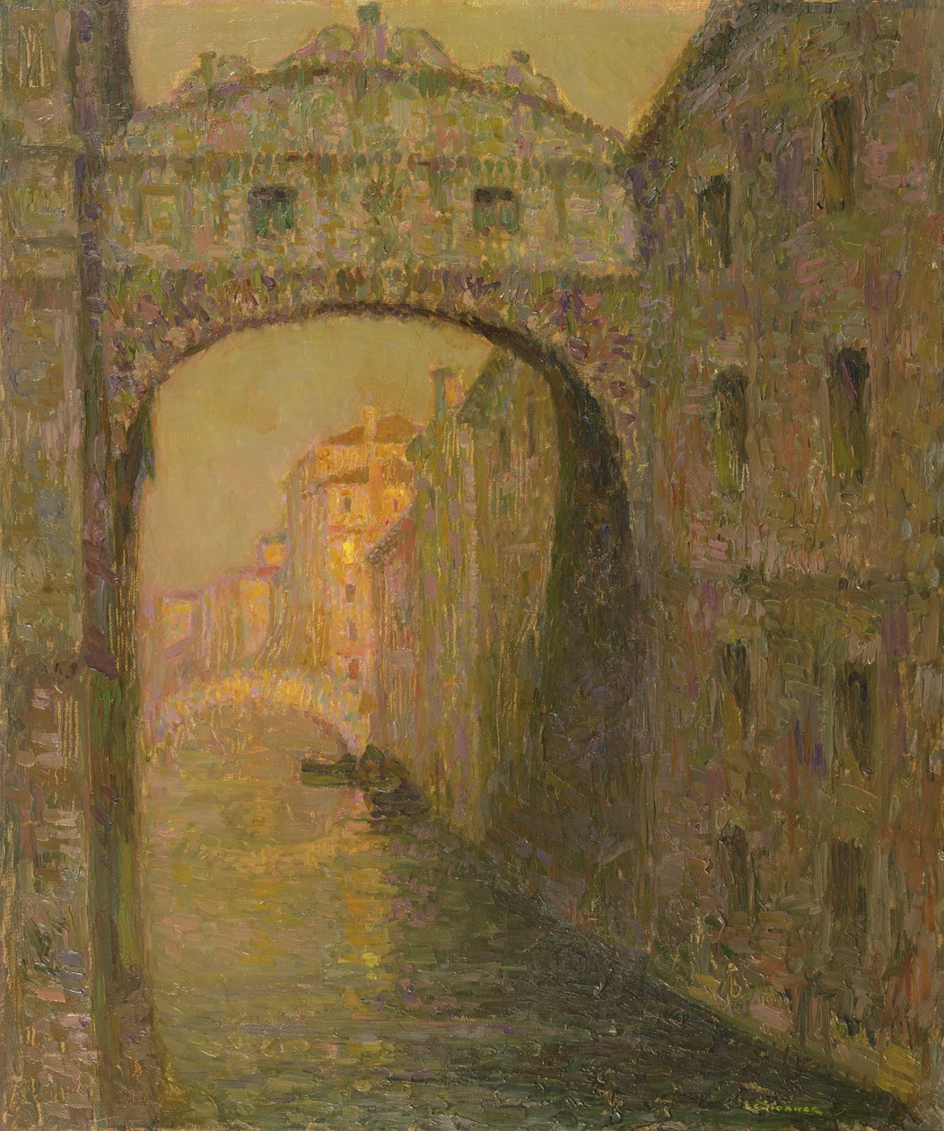 Suckarnas bro, Venedig, ca 1918 av Henri Eugene Augustin Le Sidaner