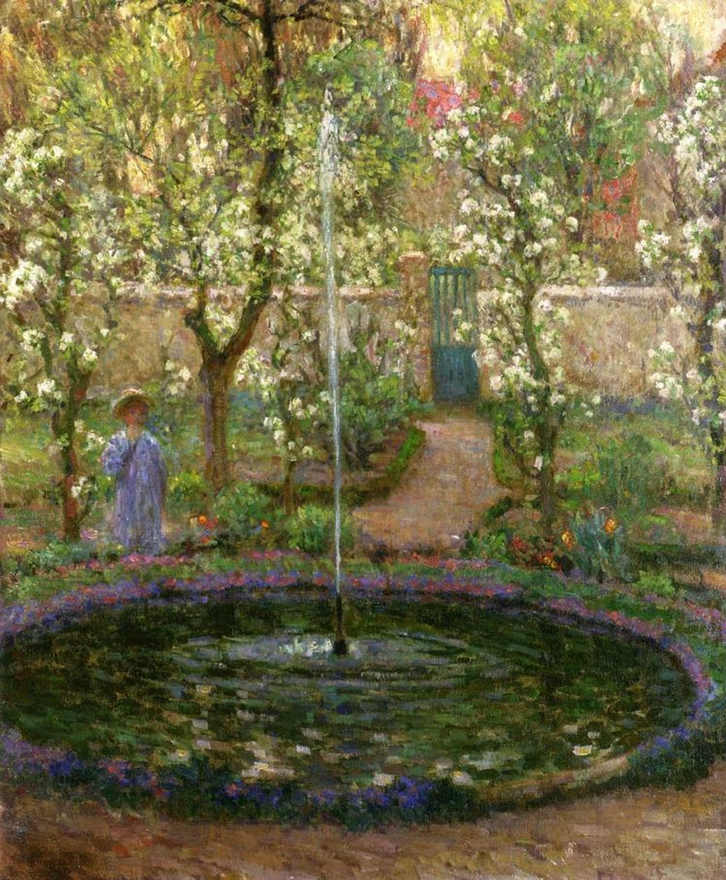 Den lilla dammen, 1905 av Henri Eugene Augustin Le Sidaner