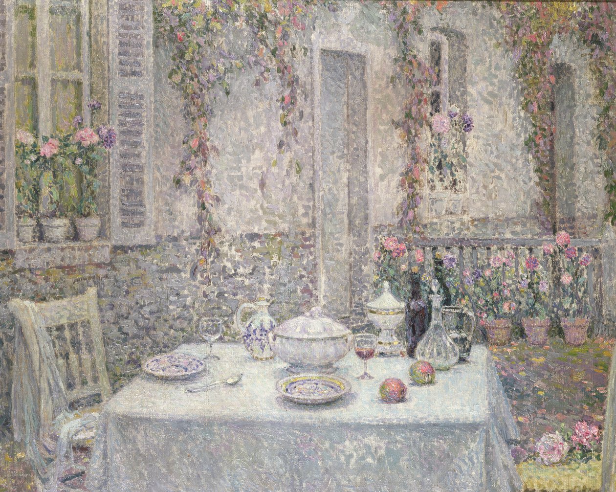 Den vita duken av Henri Eugene Augustin Le Sidaner