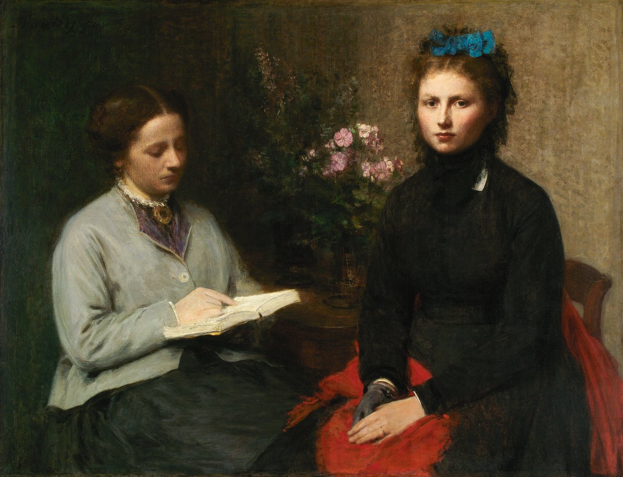 A Leitura av Ignace Henri Jean Fantin Latour