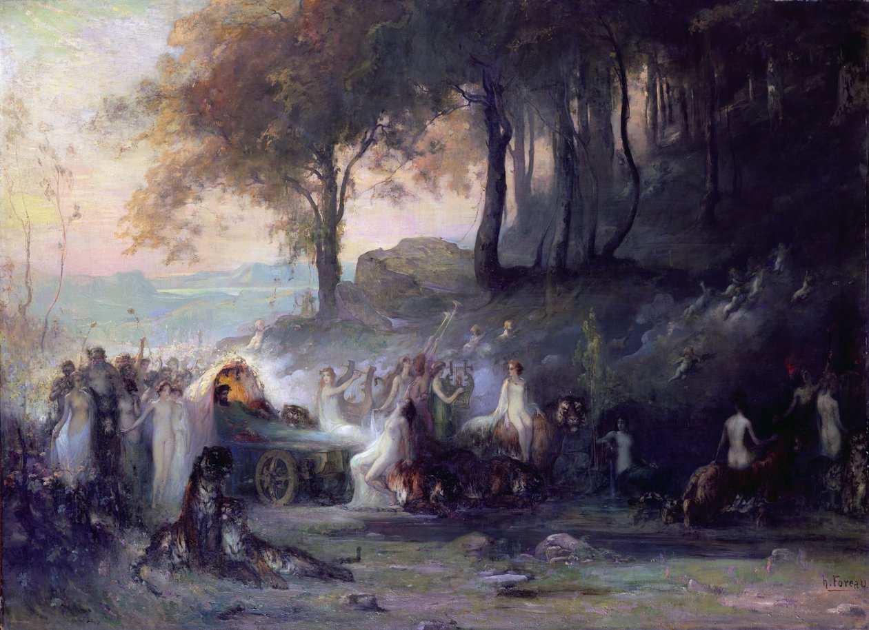 En hednisk procession, 1896 av Henri Foreau