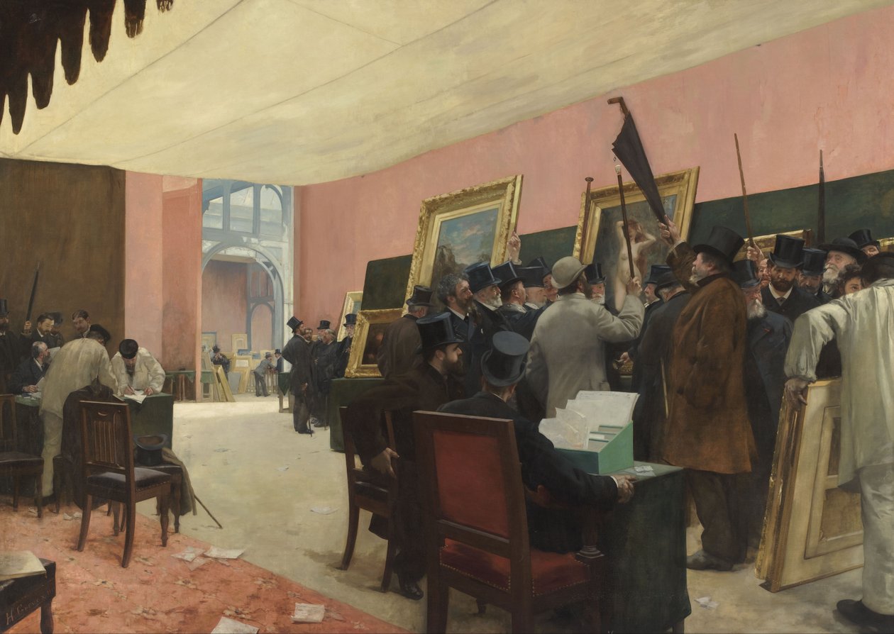 En session i målningsjuryn av Henri Gervex