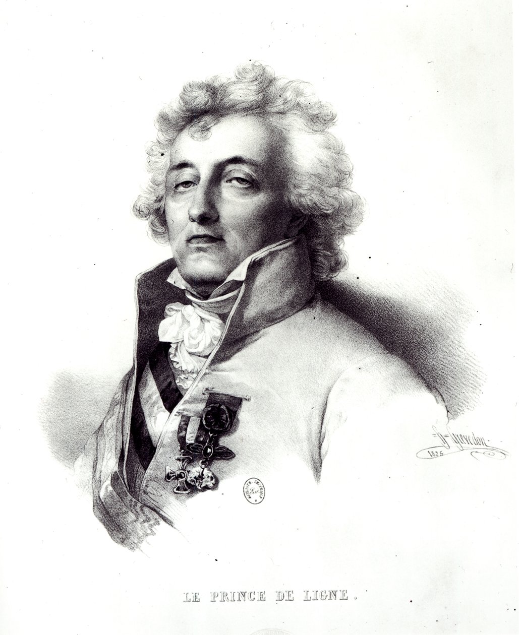 Porträtt av marskalk Charles-Joseph (1735-1814) Prince of Line av Henri Grevedon