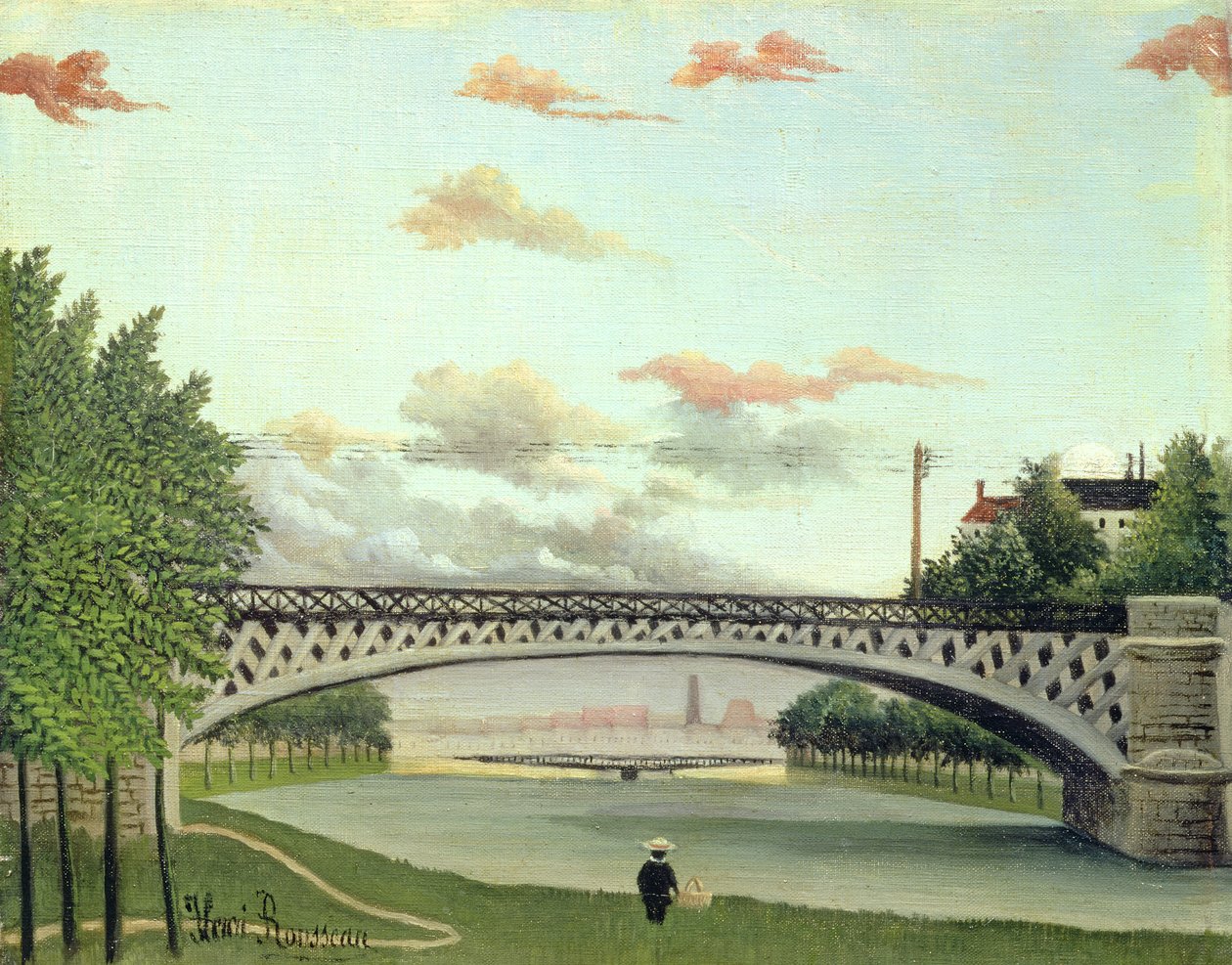 Bron i Charenton, Frankrike av Henri Rousseau