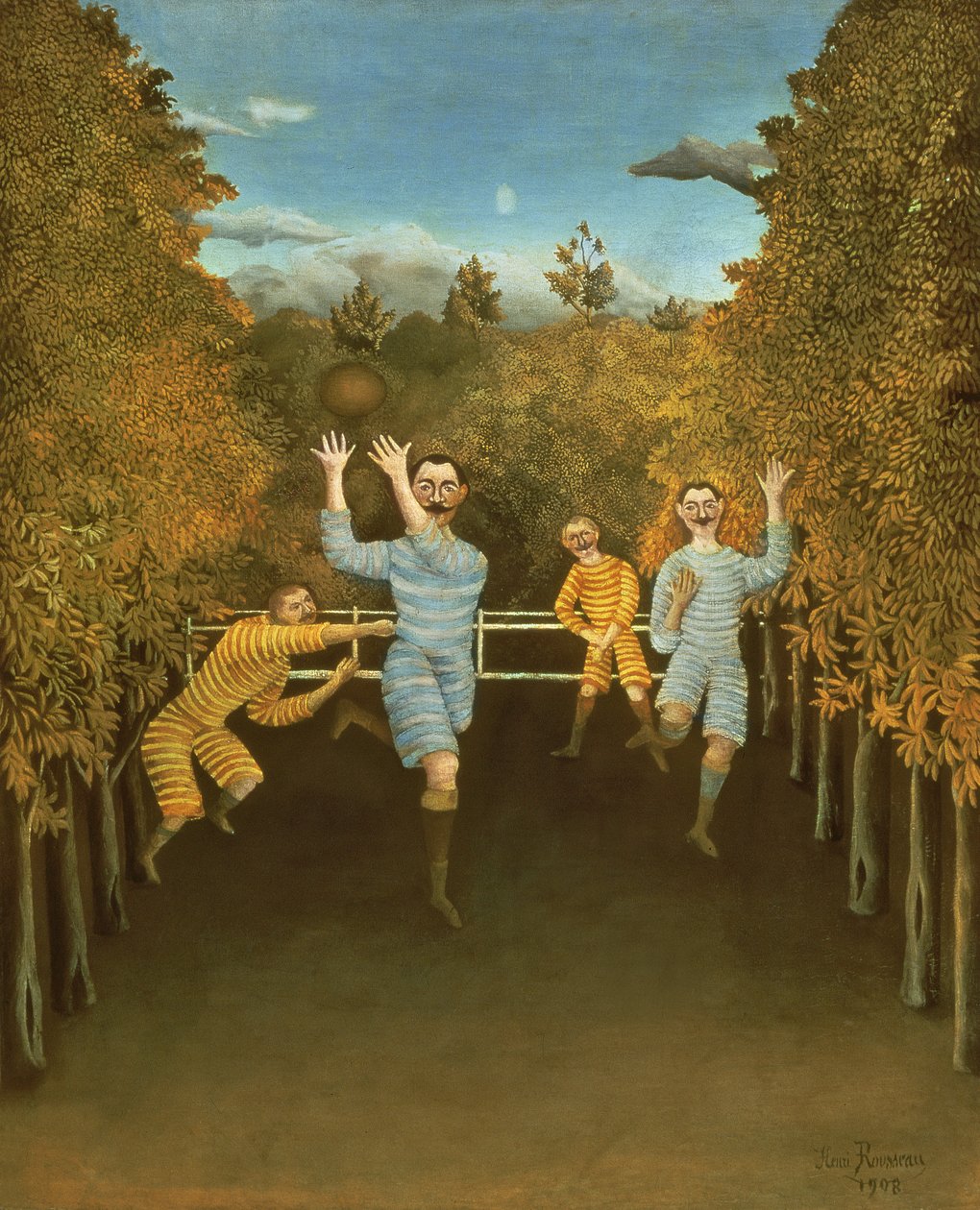 Fotbollsspelarna, 1908 av Henri Rousseau