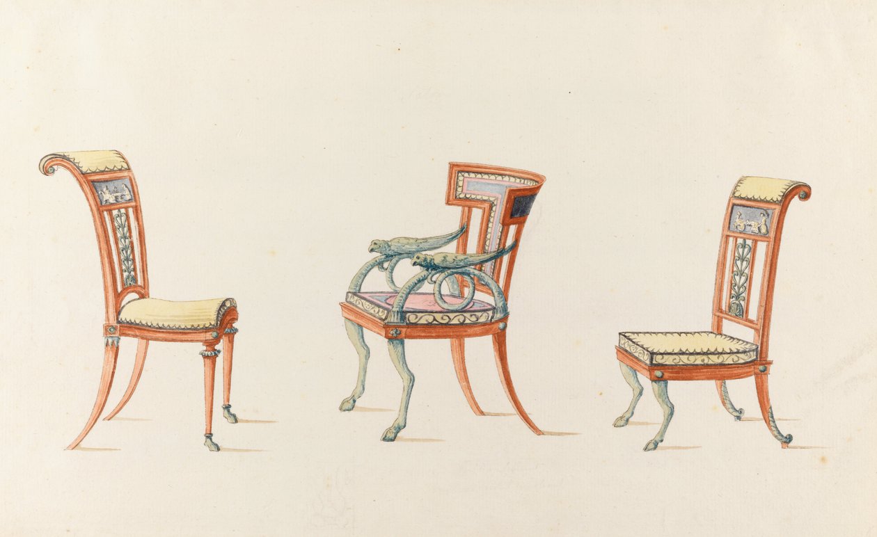 Stolar (3) av Nicolas Henri Jacob