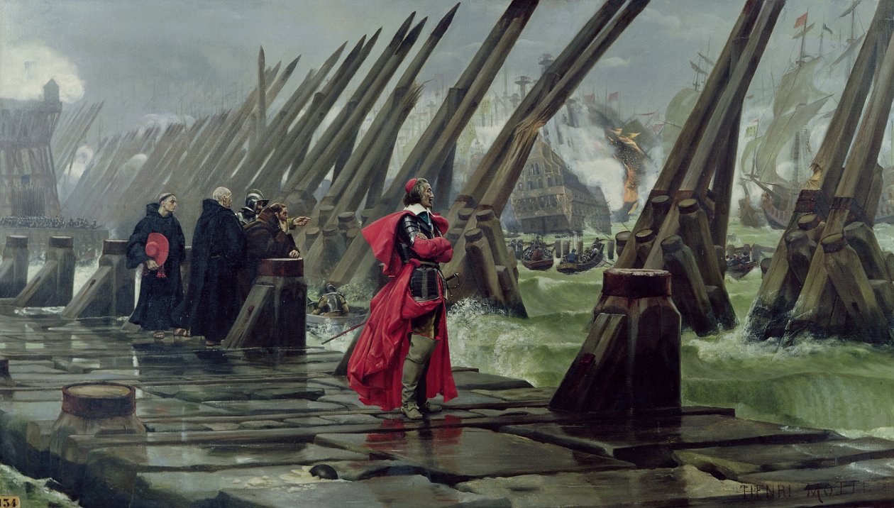 Richelieu (1585-1642) på havsväggen i La Rochelle, 1881 (se även 307586) av Henri Paul Motte