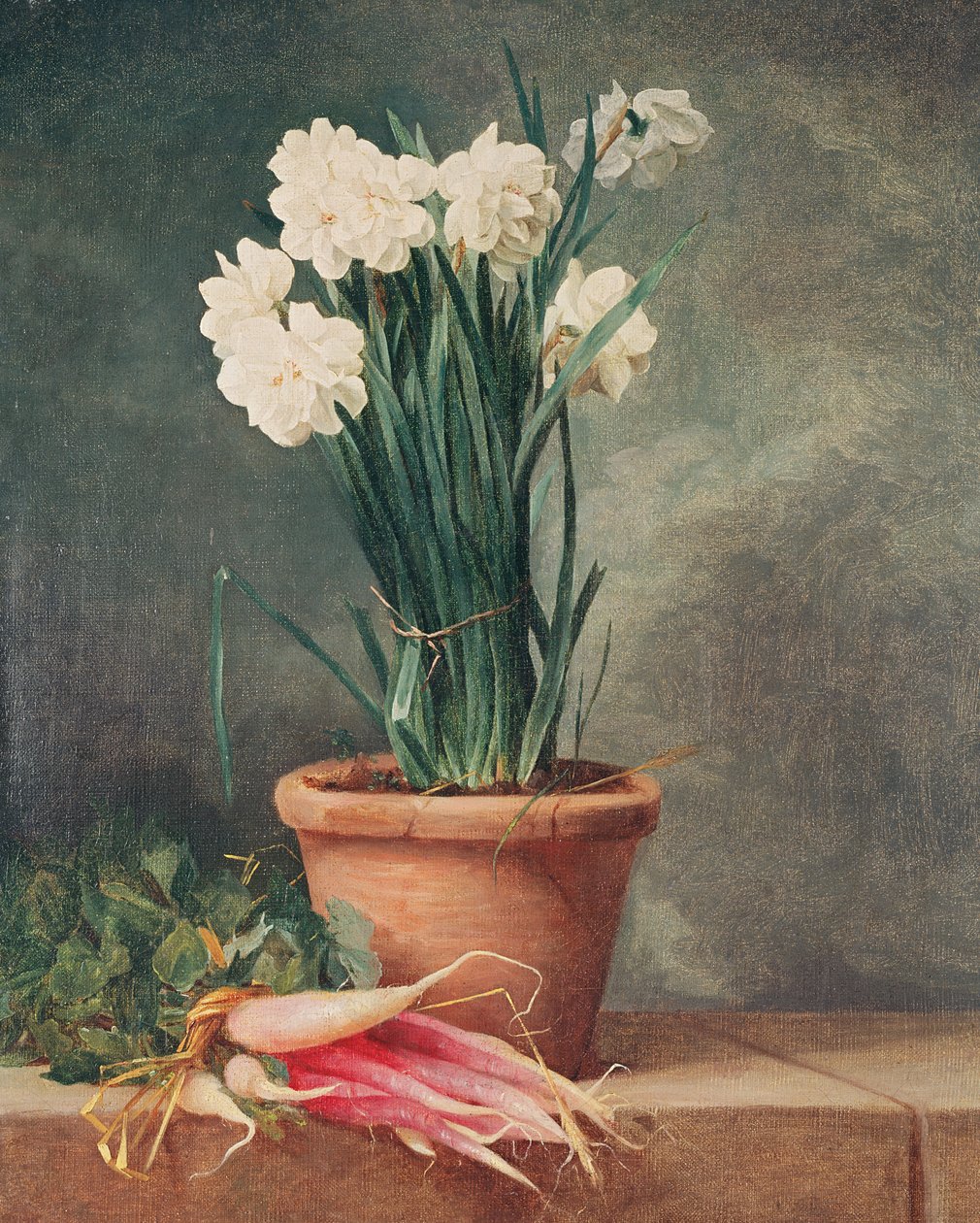 Narcisser och rädisor av Henri Roland de la Porte
