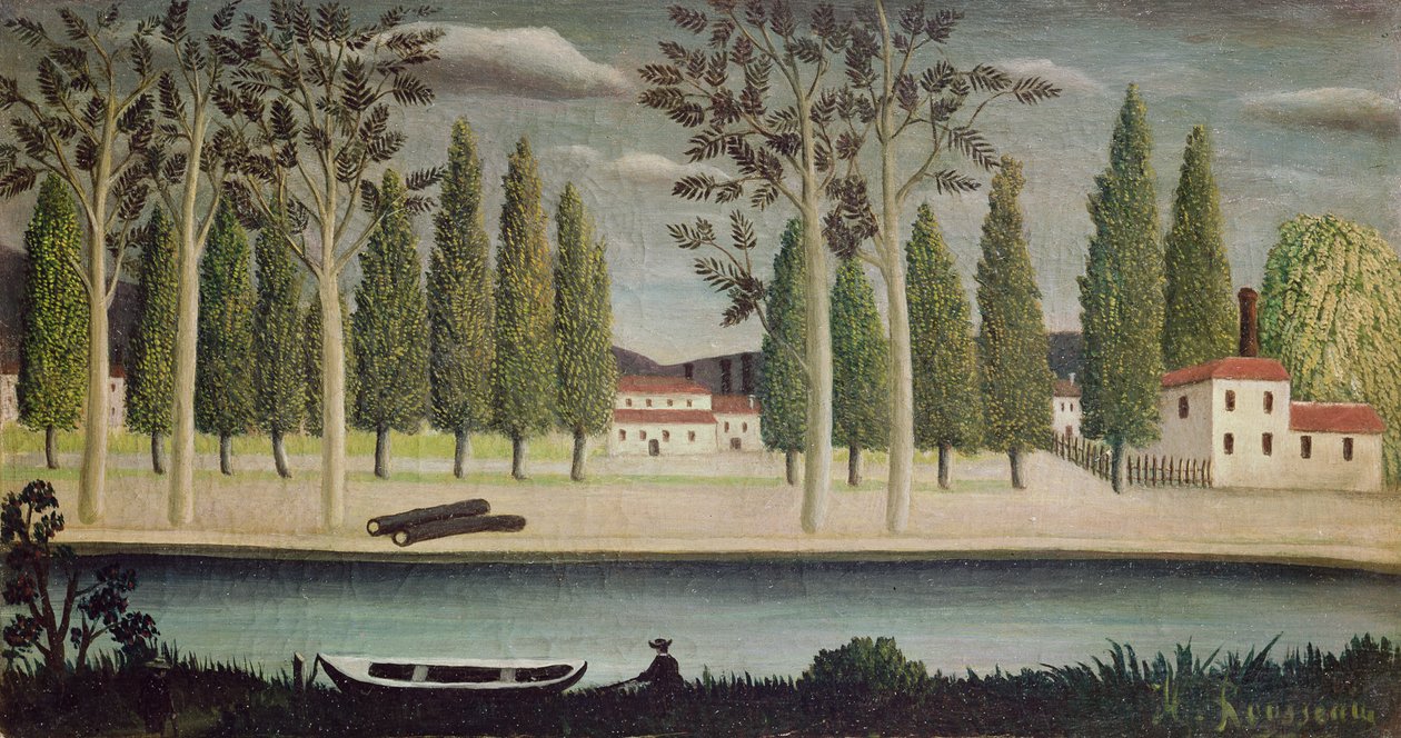 Vid floden, ca 1890 av Henri Rousseau