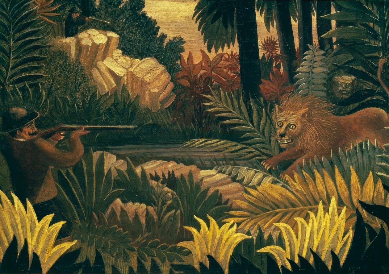 Lejonjakten av Henri Rousseau