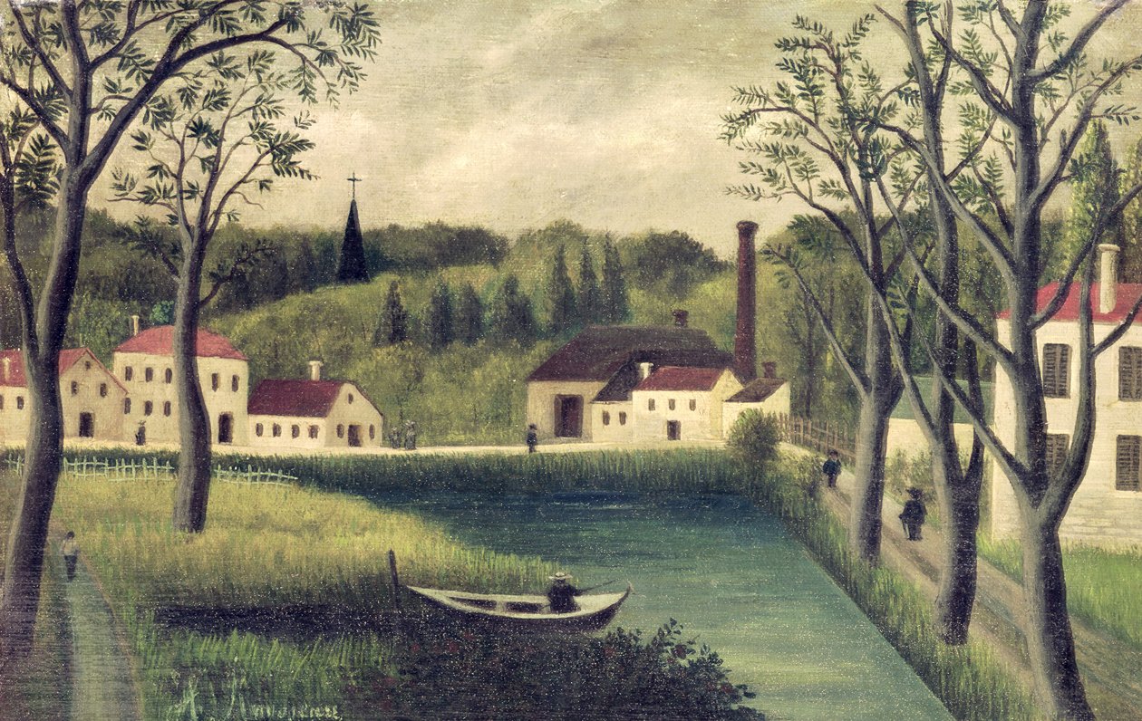 Landskap med en fiskare, efter 1886 av Henri Rousseau