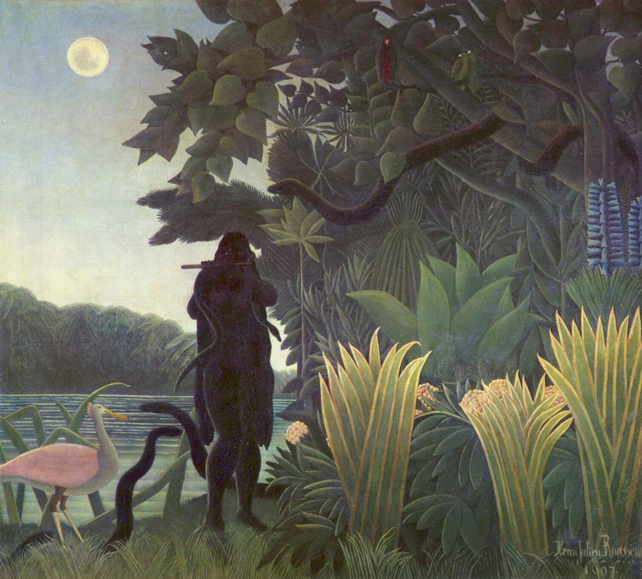 Schlangenbeschwörerin av Henri Rousseau