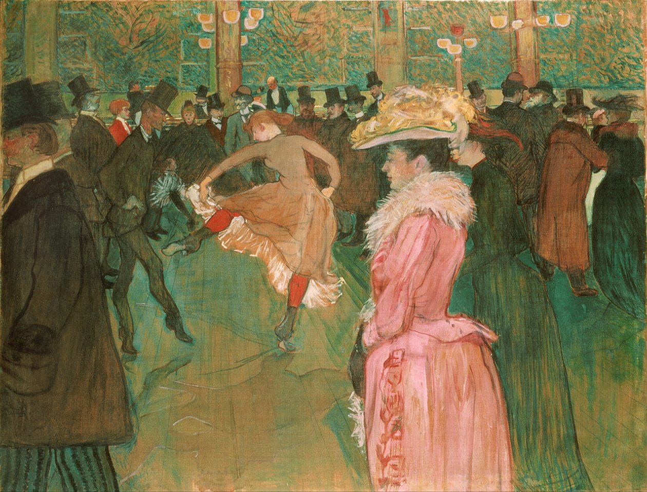 At the Moulin Rouge- The Dance av Henri de Toulouse Lautrec